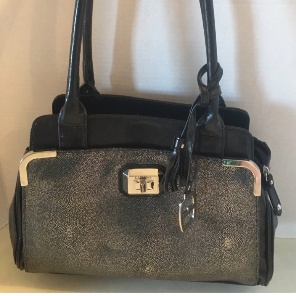 New ELLEN TRACY BLACK HANDBAG - Picture 8 of 9